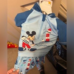 Disney Store new with Tags baby swim with UPF 50 Mickey Mouse